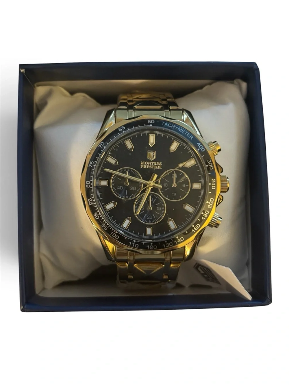 MPW-0344 Invicta Montres Prestige Men 44.5mm Metal Gold Black PC21S Quartz Watch